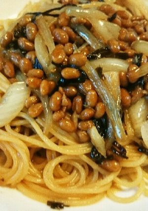 適当旨レシピ☆納豆塩昆布パスタ-レシピのメイン写真