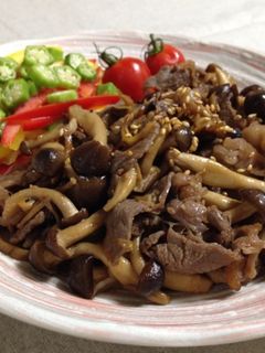 あっさり牛肉としめじの甘辛炒め-レシピのメイン写真