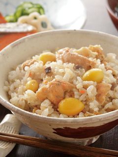 やわらかぎんなんがんもで炊き込みご飯-レシピのメイン写真