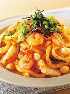 キムチとシーフードの焼きうどん-レシピのメイン写真