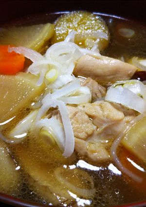 さつま芋と鶏肉の醤油汁-レシピのメイン写真