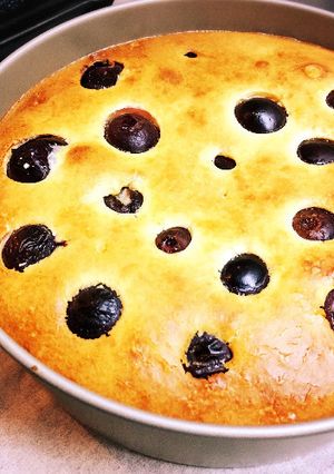 葡萄がめりこんだチーズケーキ-レシピのメイン写真