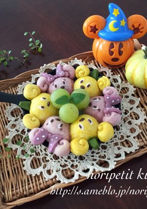 ハロウィンミッキー&ミニーのちぎりパン♡-レシピのメイン写真