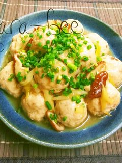 レンジで簡単♡お豆腐つくねの和風あんかけ-レシピのメイン写真