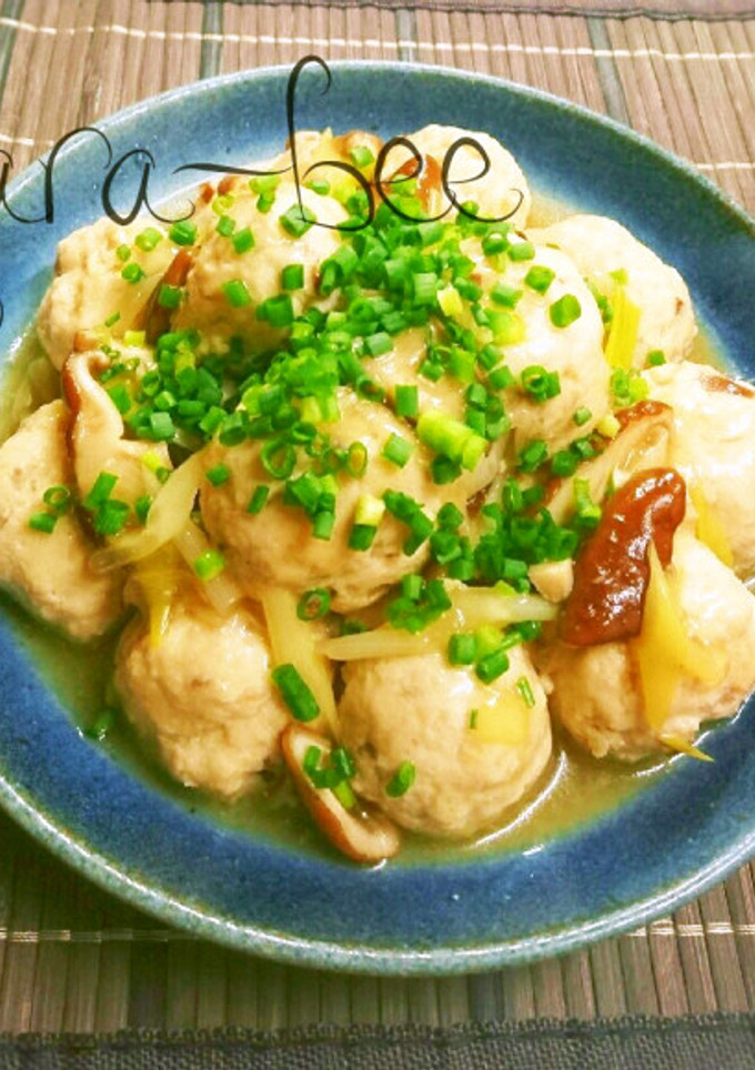 レンジで簡単♡お豆腐つくねの和風あんかけ-レシピのメイン写真