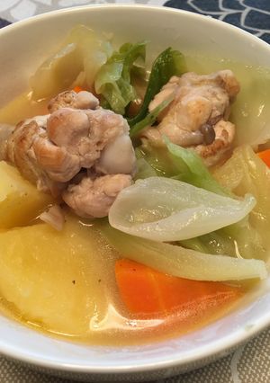 鶏肉と野菜の簡単シャンタンスープ-レシピのメイン写真