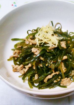 昆布と挽肉の炒め物-レシピのメイン写真