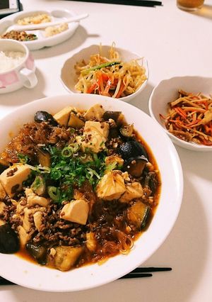 麻婆茄子&春雨&豆腐-レシピのメイン写真