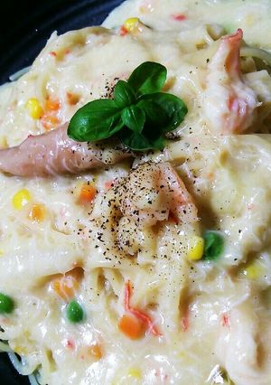 ＊カボチャシーフードクリームパスタ＊-レシピのメイン写真