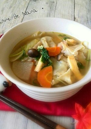 コスパな～ワンタン入りけんちん汁-レシピのメイン写真