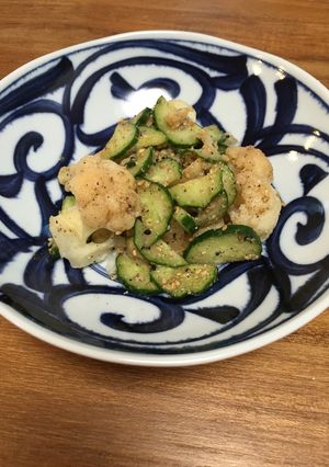 カリフラワーと胡瓜の胡麻酢の物-レシピのメイン写真