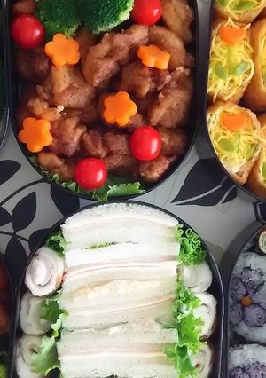 お花の海苔巻き 運動会弁当 2015-レシピのメイン写真