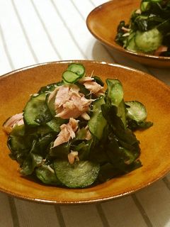 きゅうりとワカメとツナの和え物。-レシピのメイン写真