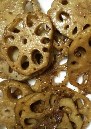 レンコンの醤油かけこしょう焼き-レシピのメイン写真