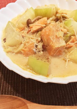 子どもも大好き♪野菜と鮭のミルクスープ-レシピのメイン写真