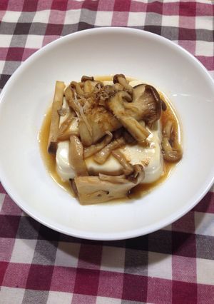 豆腐 きのこのバター醤油かけ-レシピのメイン写真
