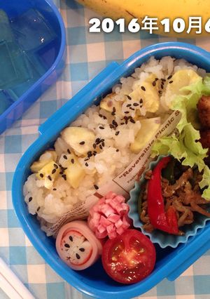2016年10月6日 栗ご飯のお弁当-レシピのメイン写真