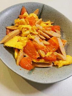 魚肉ソーセージ入り♪トマトの卵炒め-レシピのメイン写真