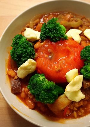 豆とひき肉のトマト煮込み-レシピのメイン写真