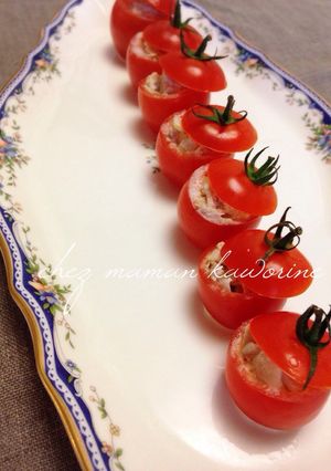 可愛い帽子のトマトサラダ-レシピのメイン写真