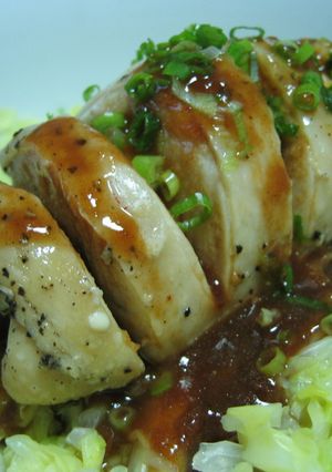 チキンのチーズ巻き　プラムソース添え-レシピのメイン写真