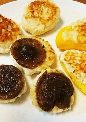 パプリカとしいたけの鶏肉詰め-レシピのメイン写真