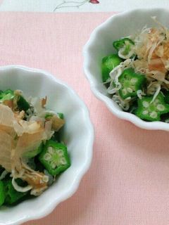 オクラとちりめんじゃこの梅肉和え-レシピのメイン写真