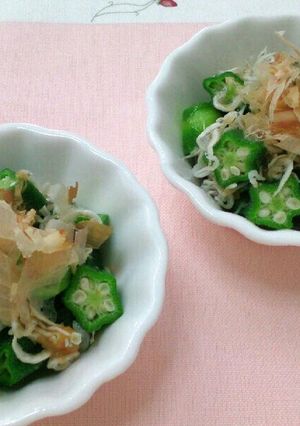 オクラとちりめんじゃこの梅肉和え-レシピのメイン写真