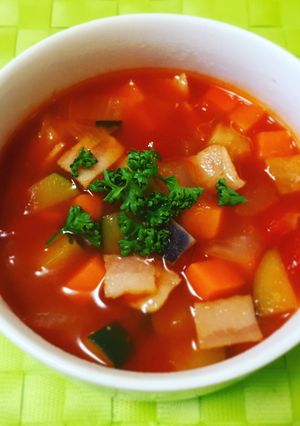 野菜と豆たっぷりミネストローネ-レシピのメイン写真