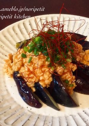 フライパンひとつde肉味噌あんかけナス♡-レシピのメイン写真