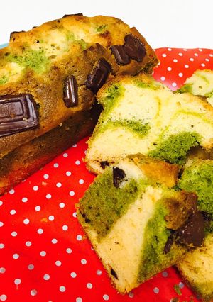簡単☆チョコチップ抹茶マーブルケーキ-レシピのメイン写真