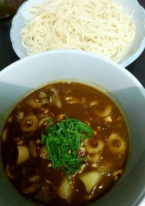 秋のカレーつけうどん-レシピのメイン写真