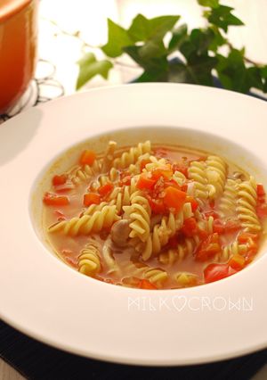 ミネストローネ風スープパスタ-レシピのメイン写真