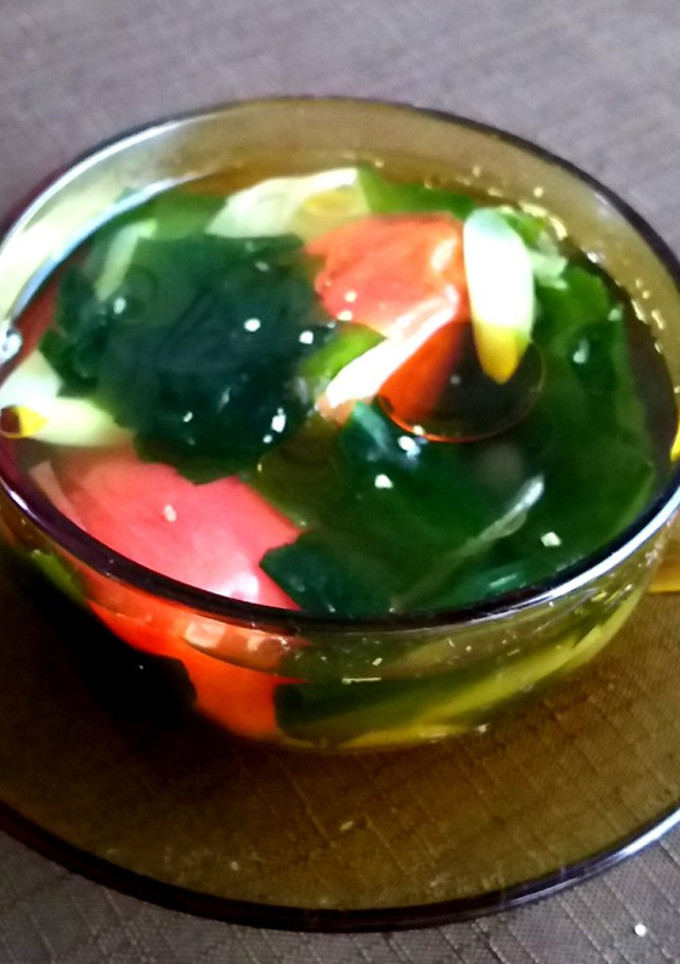 トマトとワカメのスープ中華風-レシピのメイン写真