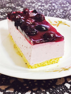 ブルーベリーのレアチーズムースケーキ-レシピのメイン写真