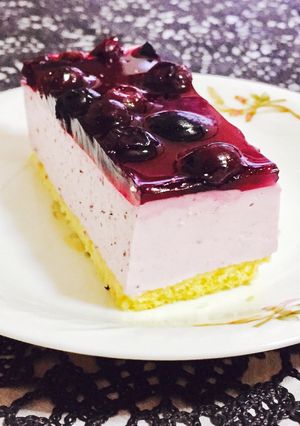 ブルーベリーのレアチーズムースケーキ-レシピのメイン写真