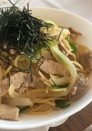豚肉とネギの和風パスタ-レシピのメイン写真