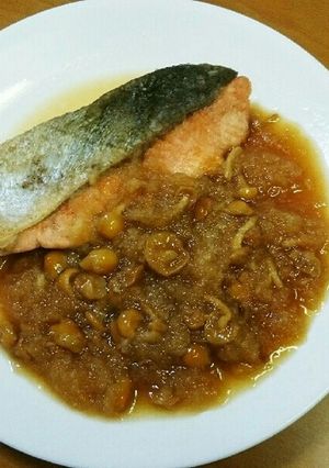 フライパン１つ☆鮭のなめこおろしあんかけ-レシピのメイン写真
