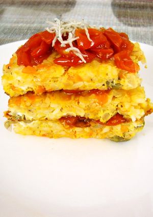 らくらく♪簡単ごはん焼き（豆＋野菜入り）-レシピのメイン写真