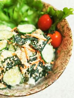 あと一品♡野菜とわかめのツナマヨサラダ-レシピのメイン写真
