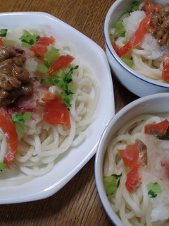 納豆梅おろしうどん-レシピのメイン写真