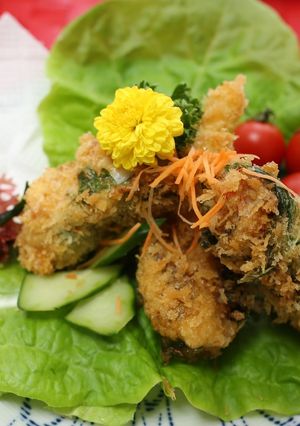 ヘルシー薬膳・刺身と鳥つくね揚げ-レシピのメイン写真