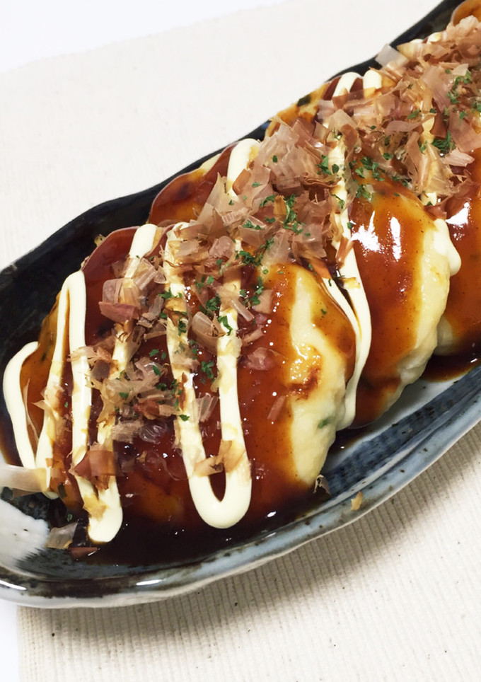 お好み焼き風☆ふわふわイカバーグ-レシピのメイン写真