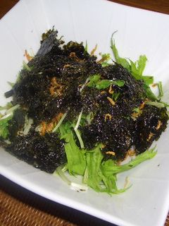 韓国のりと水菜のサラダ-レシピのメイン写真