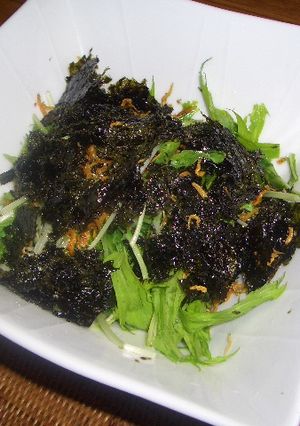 韓国のりと水菜のサラダ-レシピのメイン写真