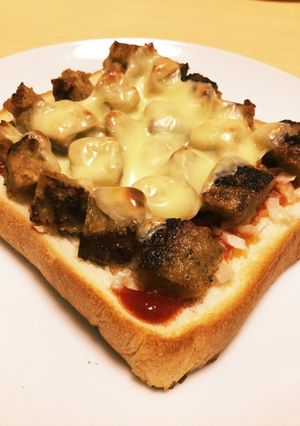 リメイク系チーズハンバーガー風トースト！-レシピのメイン写真