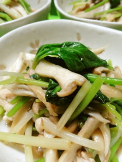 *鶏皮+きのこと三つ葉のポン酢和え*-レシピのメイン写真