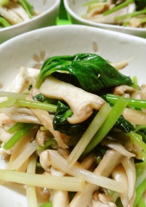 *鶏皮+きのこと三つ葉のポン酢和え*-レシピのメイン写真