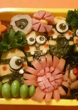 春の遠足⭐ミニオンキャラ弁⭐-レシピのメイン写真