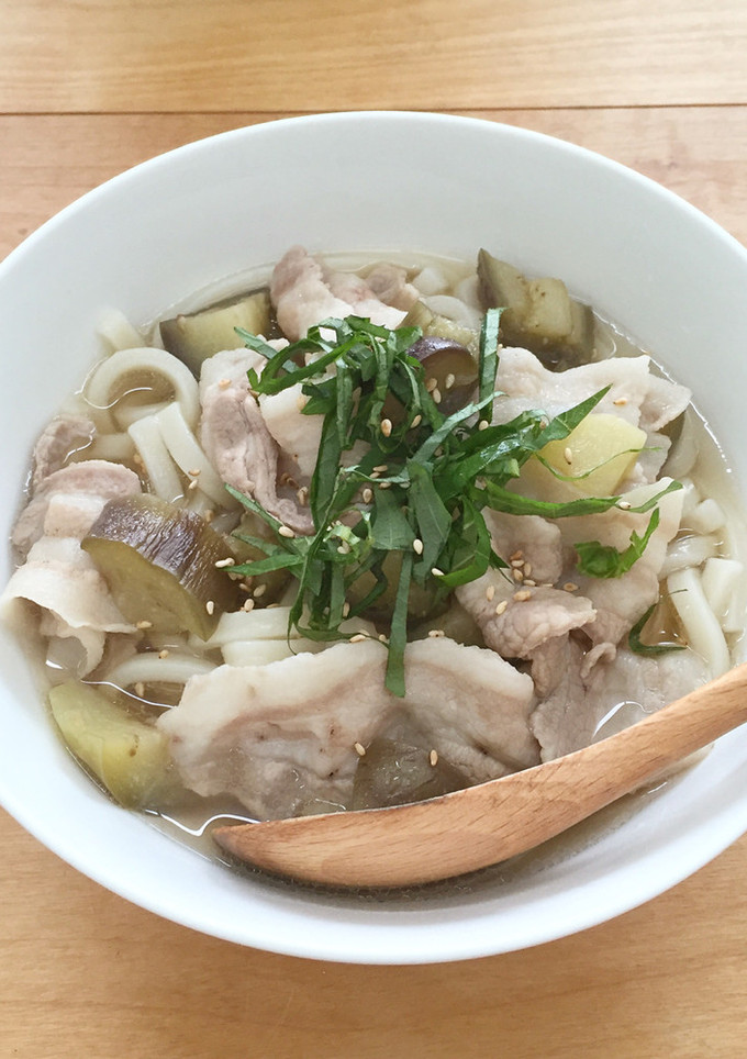 豚ばら肉と茄子の和風おうどん☆-レシピのメイン写真
